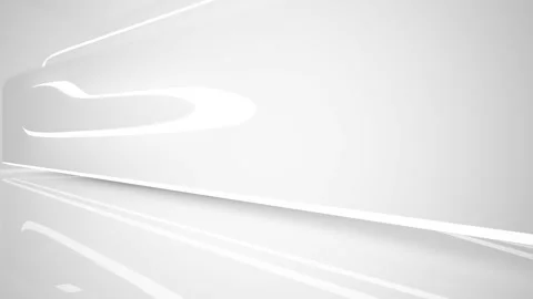Abstract white interior multilevel public space with window.  Stock Footage 90083826