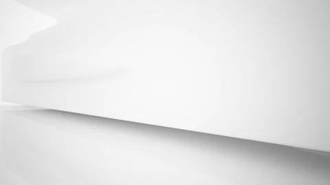 Abstract white interior multilevel public space with window.   Stock Footage 90107352