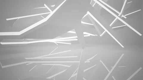 Abstract white interior multilevel public space with window.  Stock Footage 90130490