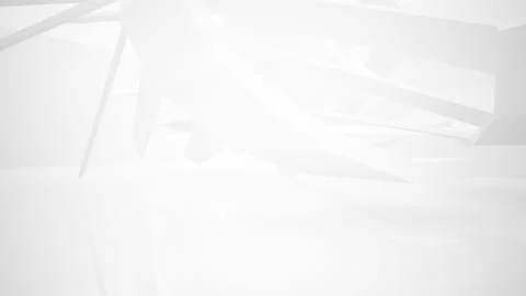 Abstract white interior multilevel public space with window.  Stock Footage 90157236