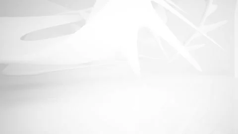 Abstract white interior multilevel public space with window.  Stock Footage 90175345