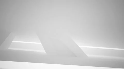 Abstract white interior multilevel public space with window. Stock-Footage 90539184