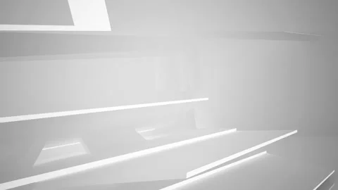 Abstract white interior multilevel public space with window. Video stock 90540212