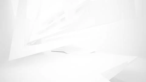 Abstract white interior multilevel public space with window. Vídeos de archivo 90540271