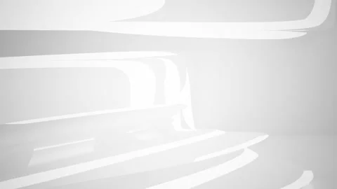 Abstract white interior multilevel public space with window. Stock-Footage 90655599