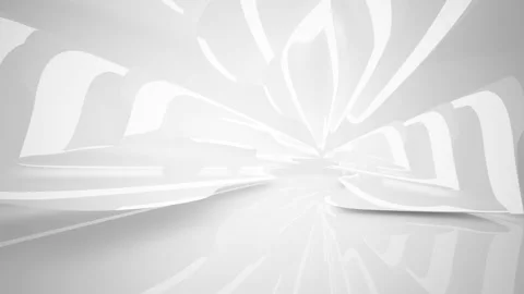 Abstract white interior multilevel public space with window. Vídeos de archivo 90655693