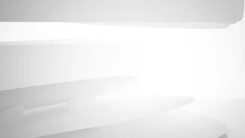 Abstract white interior multilevel public space with window. Vídeos de archivo 90689214