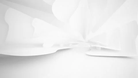 Abstract white interior multilevel public space with window. Video stock 90689267