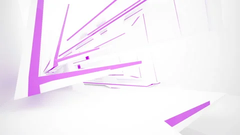 Abstract white interior multilevel public space with window. Stock-Footage 90754436