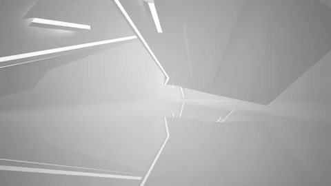 Abstract white interior multilevel public space with window. Video stock 90758575