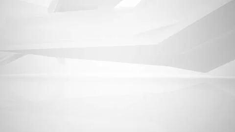 Abstract white interior multilevel public space with window. Vídeos de archivo 90759007