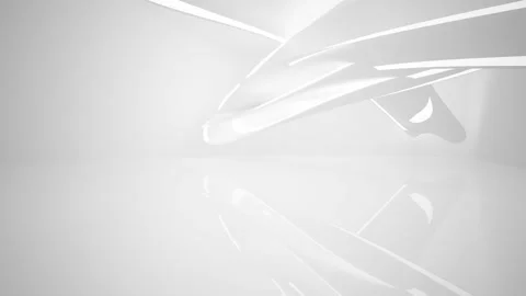 Abstract white interior multilevel public space with window. Video stock 90762231