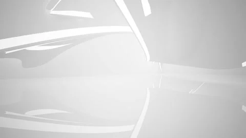 Abstract white interior multilevel public space with window. Video stock 90762304