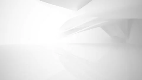 Abstract white interior multilevel public space with window. Stock Footage 90779935