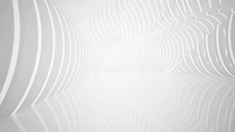 Abstract white interior multilevel public space with window.  Video stock 90951774