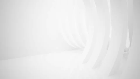 Abstract white interior multilevel public space with window.  Stock Footage 90953366