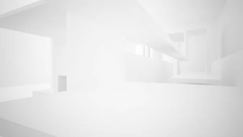 Abstract white interior multilevel public space with window. Stock Footage 92170272