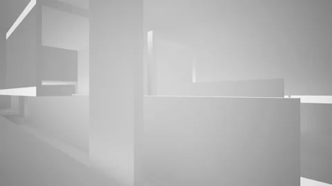 Abstract white interior multilevel public space with window. Stock Footage 92170377