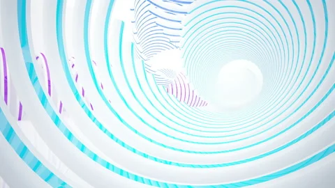 Abstract white interior multilevel public space with window. Video stock 92289305