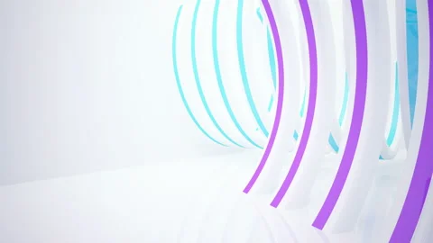 Abstract white interior multilevel public space with window. Stock Footage 92289731