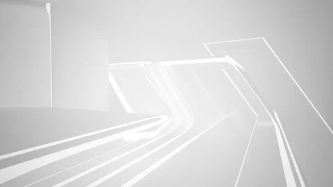 Abstract white interior multilevel public space with window.  Stock Footage 93928737