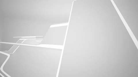 Abstract white interior multilevel public space with window.  Stock Footage 93928759