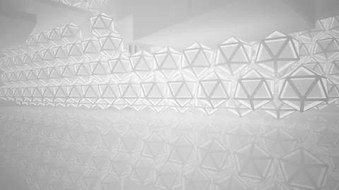 Abstract white interior multilevel public space with window.  Video stock 93971183