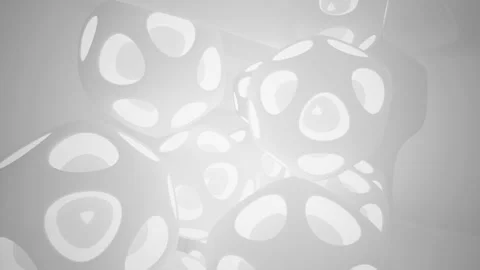 Abstract white interior multilevel public space with window.  Stock-Footage 94018878