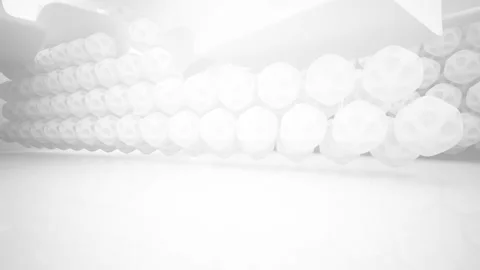 Abstract white interior multilevel public space with window. Stock Footage 96069522