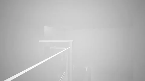 Abstract white interior multilevel public space with window.  Stock Footage 96333776