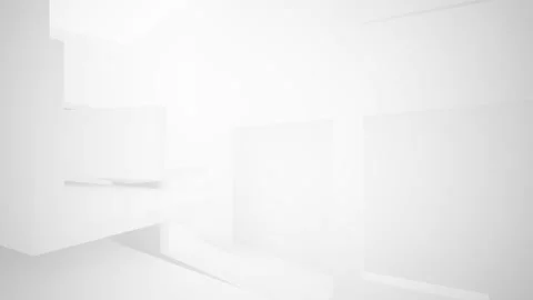 Abstract white interior multilevel public space with window.  Stock-Footage 96474357