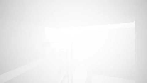 Abstract white interior multilevel public space with window.  Stock Footage 96474778