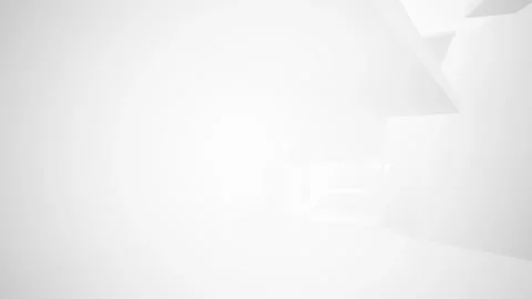 Abstract white interior multilevel public space with window Stock Footage 96728522