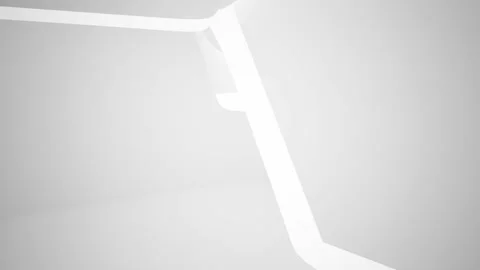 Abstract white interior multilevel public space with window.  Video stock 100613912