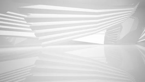 Abstract white interior with neon lighting.  Stock Footage 84147731