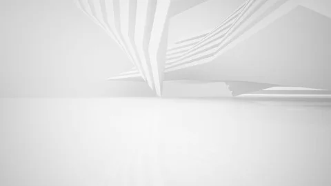 Abstract white interior with neon lighting.  库存影片 84158226