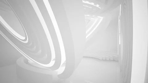 Abstract white interior with neon lighting.  Vídeo Stock 85177399