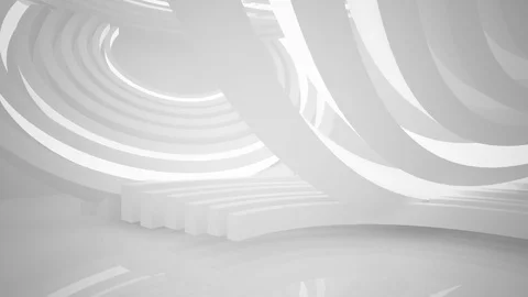 Abstract white interior with neon lighting.  Stock Footage 85187310