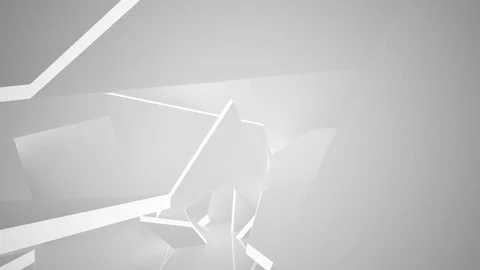 Abstract white interior with neon lighting. Stockbeeldmateriaal 85267945