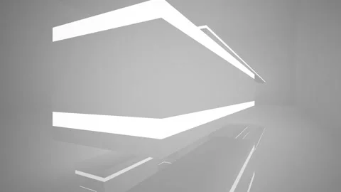 Abstract white interior with neon lighting. Stock Footage 87174480