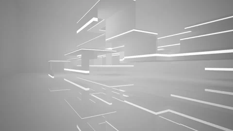 Abstract white interior with neon lighting. Stock Footage 87174492