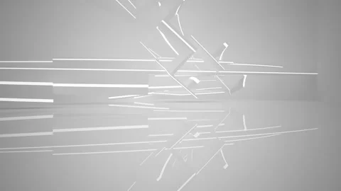 Abstract white interior with neon lighting. Stock Footage 87201121