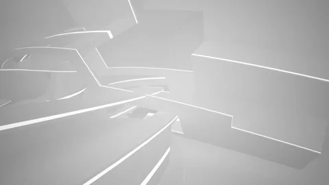 Abstract white interior with neon lighting. Stock Footage 87201138