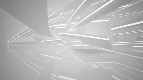 Abstract white interior with neon lighting. Stock Footage 87201152