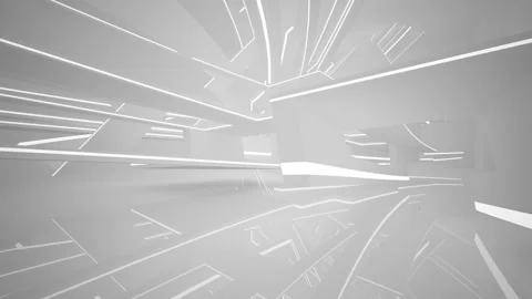 Abstract white interior with neon lighting. Stock Footage 87201162