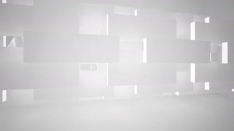 Abstract white interior. Night view. Stock Footage 65139341