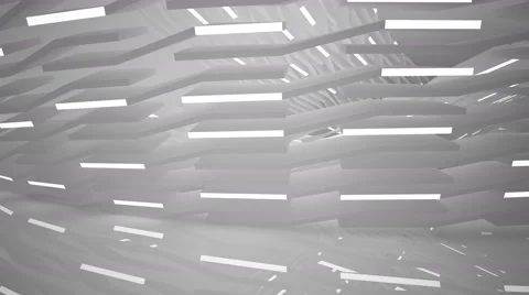 Abstract white interior. Night view. Видео 66873548