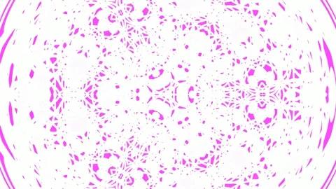 Abstract White Lace Pattern on Blue Background - Kaleidoscopic Motion Stock Footage 331356342
