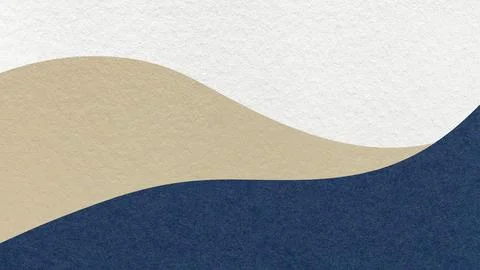 Abstract white, light beige, dark blue texture paper background, wavy layer.. Stock Illustration