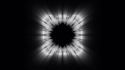 Abstract white light bursts bloom in darkness with cinematic motion and bok.. Video stock 342519995